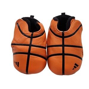 Adidas Infant Baby Crib Shoes Sneakers Basketball Orange Logo Newborn 0 VTG Y2K